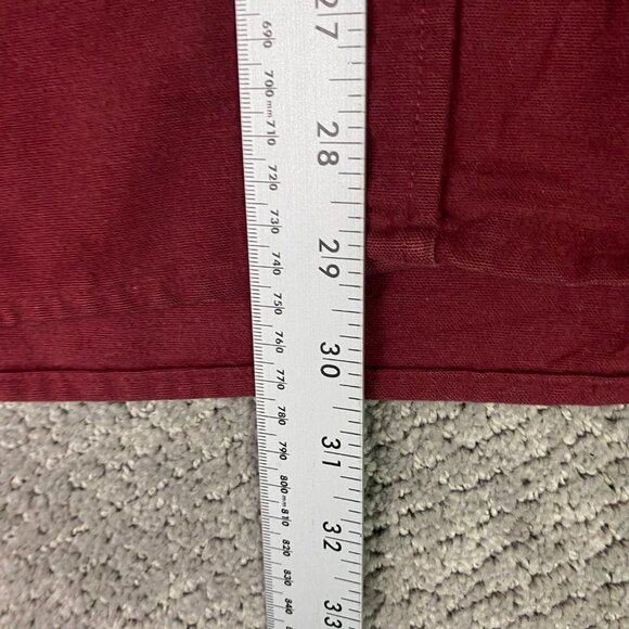 LL Bean Chamois Cloth Shirt Men's Large Red Cotton Hiking Outdoor Button 0 MT03 - Picture 7 of 10